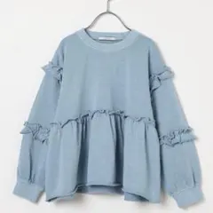 BAYFLOWフリルプルオーバー　ペプラム トレーナー トップスのサムネイル