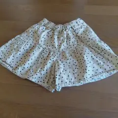 ドット柄 キュロットスカート ベージュ　150