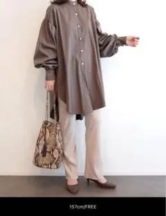 chillfar ボリュームスリーブ オーバーサイズ シャツ ブラウスのサムネイル