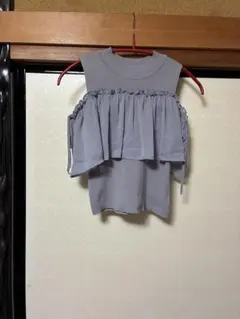 GRL グレー ノースリーブトップス