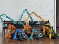 KOBELCO模型　ロングアーム解体機3台他　重機模型9台　合計12台セット 2025年最新】重機解体の人気アイテム - メルカリ