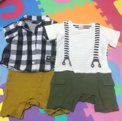 値下げしました‼︎ 男の子　ロンパースセット