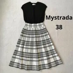 マイストラーダ ドッキング ニット ワンピース 38 フレンチスリーブ 上品