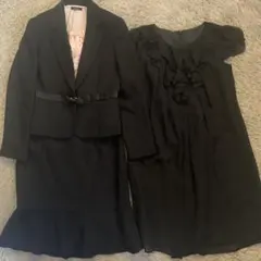 フォーマル 3点セット 黒 おまけ付き　セレモニー　ママスーツ美品入学卒業式典
