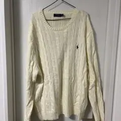 Polo Ralph Lauren アイボリー ケーブルニット