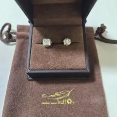 buff シルバー925 六角形クリスタルピアス 片耳用