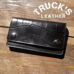 【即納品】トラッカーウォレット ミドル2層 シルバー ハンドメイド