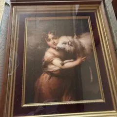 絵画、油彩、8号レオナルド・ダ・ヴィンチ白貂を抱く貴婦人、高級額縁