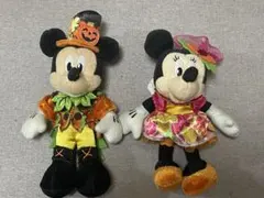 ディズニー　ぬいぐるみバッジ　ミッキー　ミニー　ハロウィン