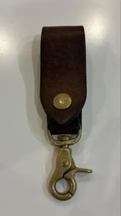 キーフック　革　真鍮