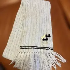 pom ponette ケーブル編みマフラー F