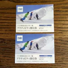 匿名発送　日本駐車場開発　株主優待 リフト割引券　2枚　アクティビティ割引券