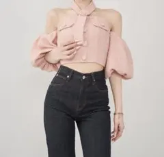 Darich ホルターネックオフショルツイードトップス ダーリッチ