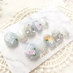 最終値下げ！　浴衣ネイル　金魚ネイル　夏ネイル　お祭りネイル　ジェルネイル