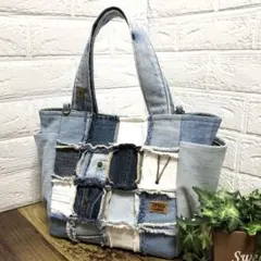 デニムリメイク☆トートバッグ☆パッチワーク☆