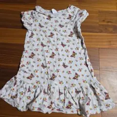 GAP 蝶と花柄 半袖ワンピース 3歳