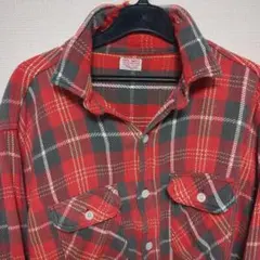 50s 60s ヘビネル　BIGMAC　Lサイズ 皿ボタン　ヘビーネルシャツ