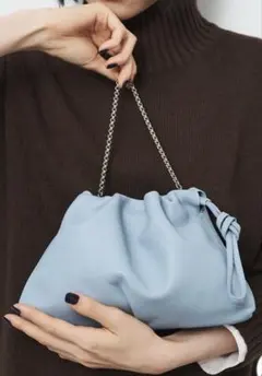 russet レザー巾着4WAY ミニショルダーバッグ