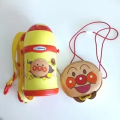 象印 アンパンマン 水筒 0.45L ポーチ　クレヨン
