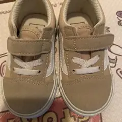 VANS ベージュ スニーカー マジックテープ　13.5㎝