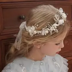 ヘアーアクセサリー　髪飾り　パール　花　フォーマル　卒園式　発表会　入学式