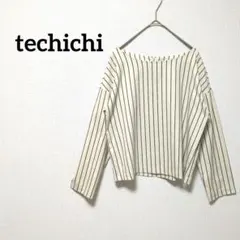 テチチ 長袖トップス ストライプ Мサイズ ネイビー/アイボリーのサムネイル