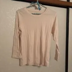 coen リブ編み 長袖Tシャツ Mサイズ ライトピンクのサムネイル