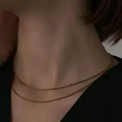 CENE セネ 2wayチェーンネックレス ゴールド 80cm ステンレス