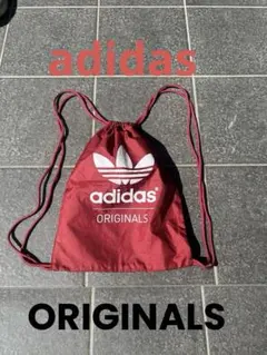 adidas ORIGINALS 赤 ドローストリングバッグ　レア
