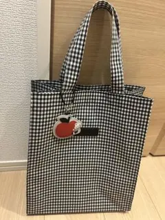 ファミリア　ギンガムチェック　トートバッグ