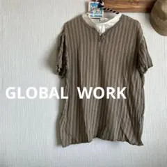 【used】GLOBAL WORK/グローバルワーク　ボーダーTシャツ L