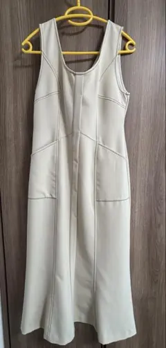 LAGUNAMOON バイカラーステッチジャンパースカート