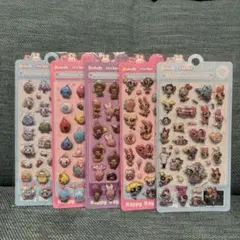 たまごっち　パワーパフガールズ　モンチッチ　しずくちゃん　ぷくぷくシール