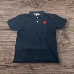PLAY COMME des GARÇONS ブラック半袖ポロシャツ - メルカリ