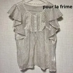 値下げ　pour Ia frime プーラフリーム　シフォン ブラウスのサムネイル