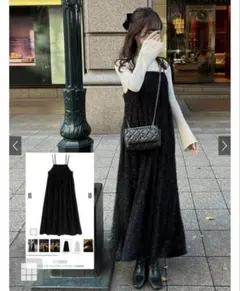 《GRL》ラメシャギーフレアキャミワンピース[ask04]