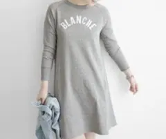 ROSSOロッソ　ロゴプリントバックフレアワンピース