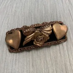 ヴィンテージ　ハートのデザインバレッタ