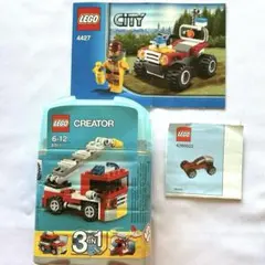 LEGO ミニファイヤートラック、フォレストファイヤーバギー、ミニカー