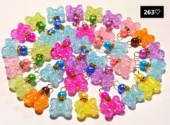 263♡大容量 リボンチャームコネクター