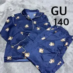 GU 長袖長ズボン 光沢感のあるサテン生地　パジャマのサムネイル