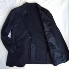 極美品　UNIQLO　Ｌ　コンフォート2Bジャケット　ストレッチ　しつけ糸付