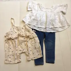 【サイズ80】futafuta / H&Mトップスとボトムス3点セット