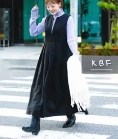 【Lalala⭐︎様】KBF キーネック BIG プリーツ ジャンパースカート