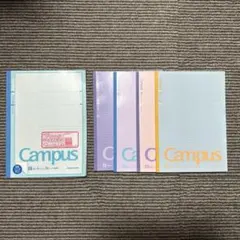 コクヨCampus ノートB罫ドット入り4冊・ちょっと大きめノート1冊のサムネイル