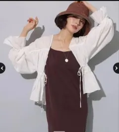 Arpege story　綿楊柳はおりチュニック（白）のサムネイル