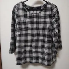 INDIVI チェック柄 七分袖 トップス