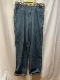 PLATINUM FUBUフブ　W36 バギーパンツ　デニムワイド　B系ブラックのサムネイル
