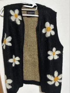 TOWNCRAFT フラワー柄 モヘアタッチ カーディガン - メルカリ