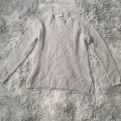 【ROGICA】 レディース 長袖ニット （M） スリット オフホワイト ロジカ